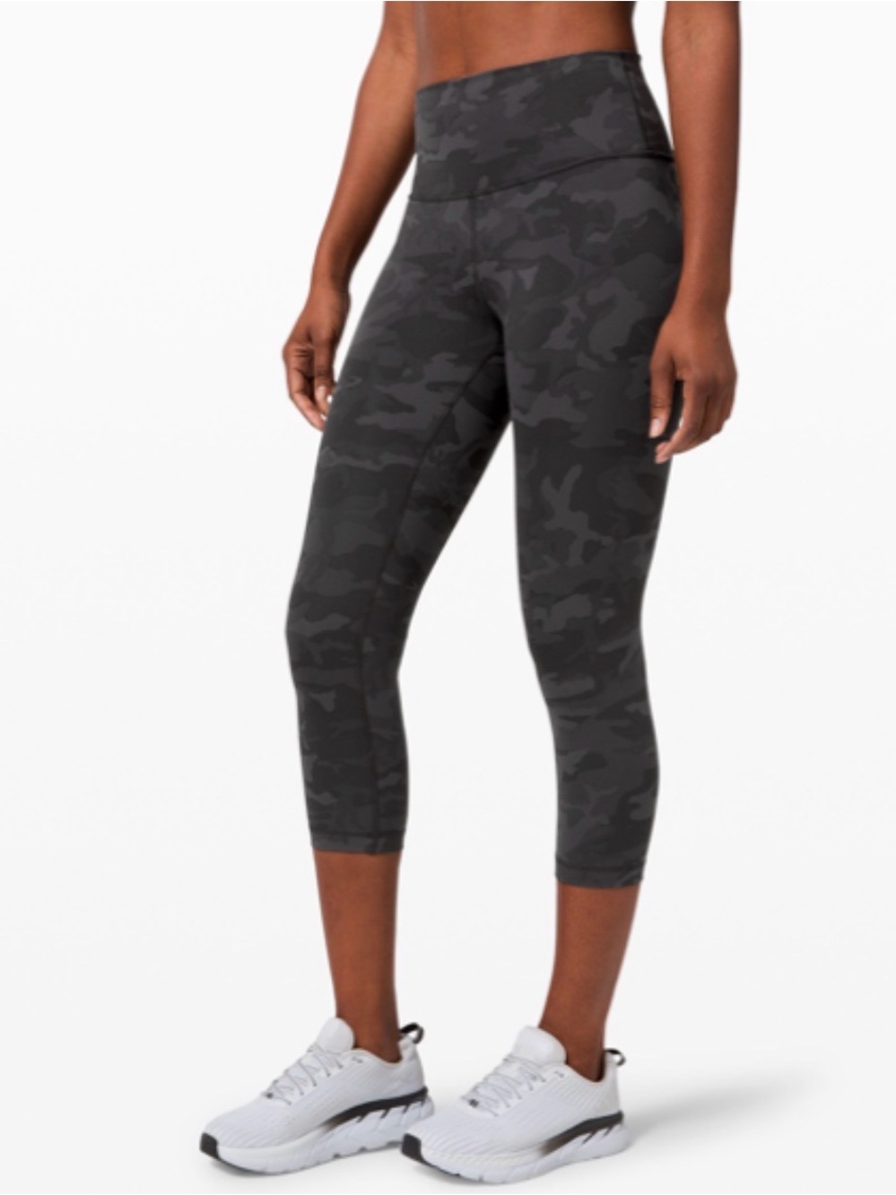 Lululemon Wunder Train High Rise Crop - incognito camo multi grey